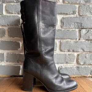 Coach Stacked Heel Knee High Boots